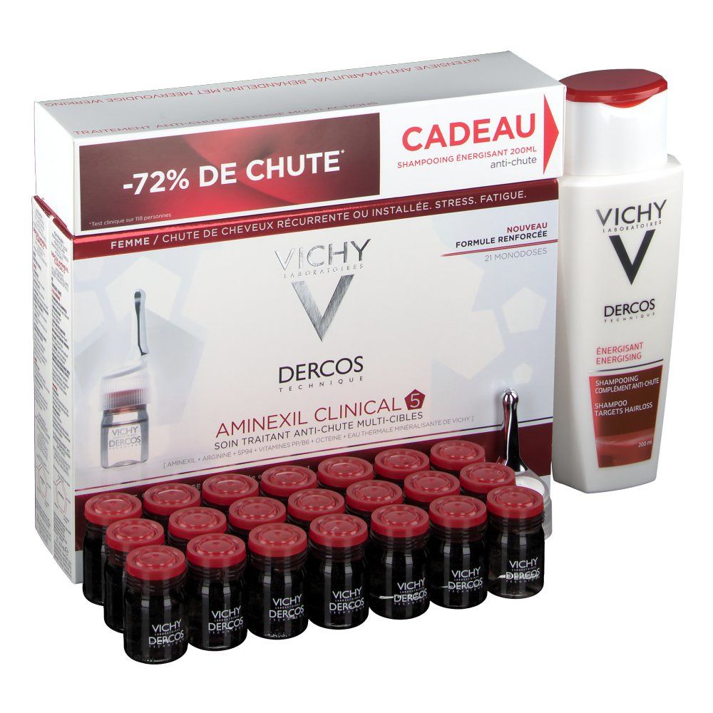 Vichy Dercos Aminexil Clinical 5 Femme + Shampooing 200ml