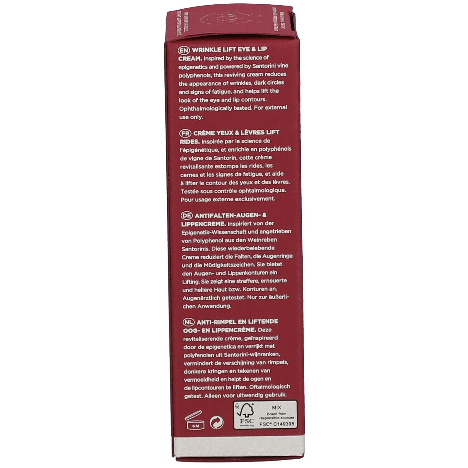 Apivita Wine Elixir Anti-Rimpel Oog- en Lipcrème