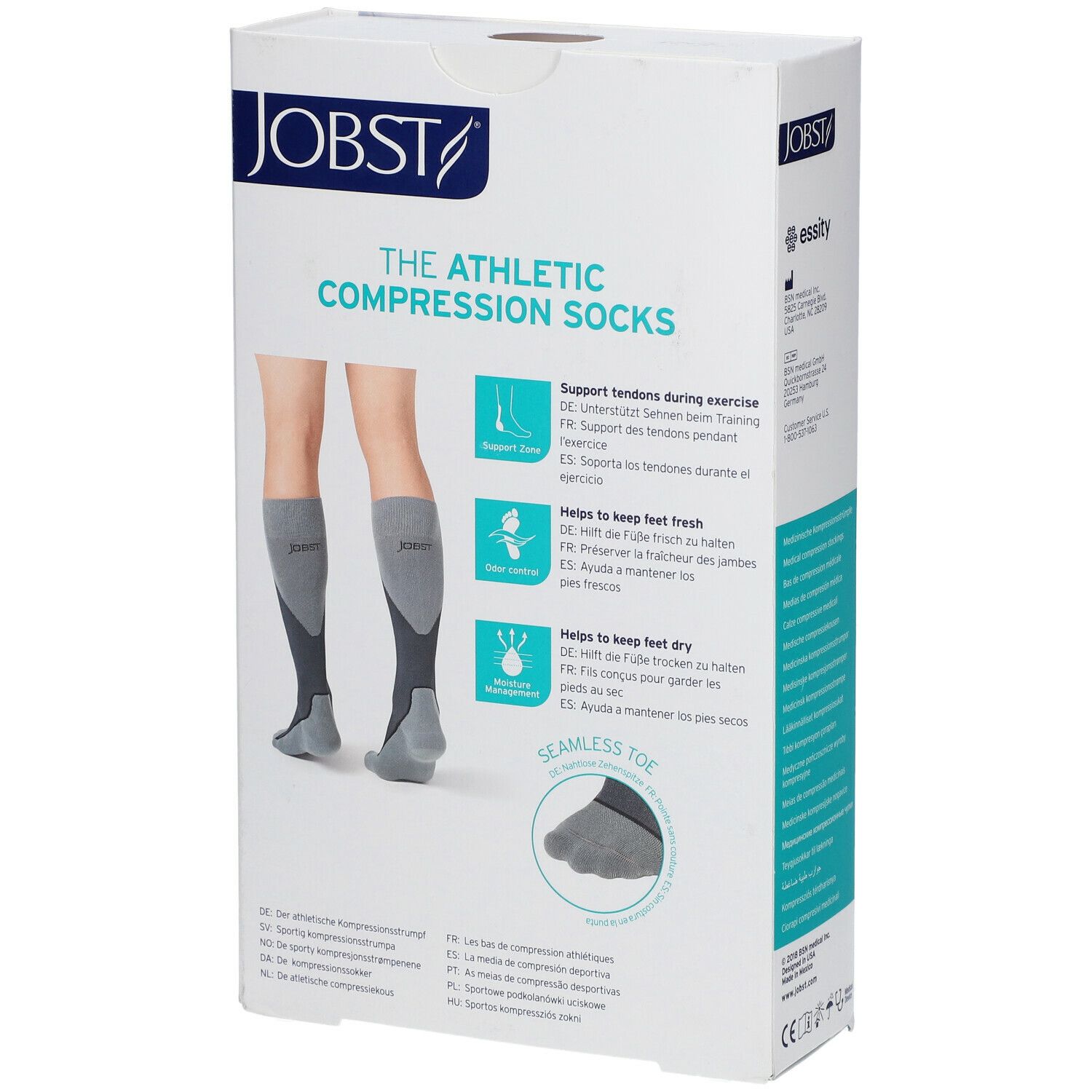 JOBST® Sport Chaussettes de Compression 15-20 AD Rose Small