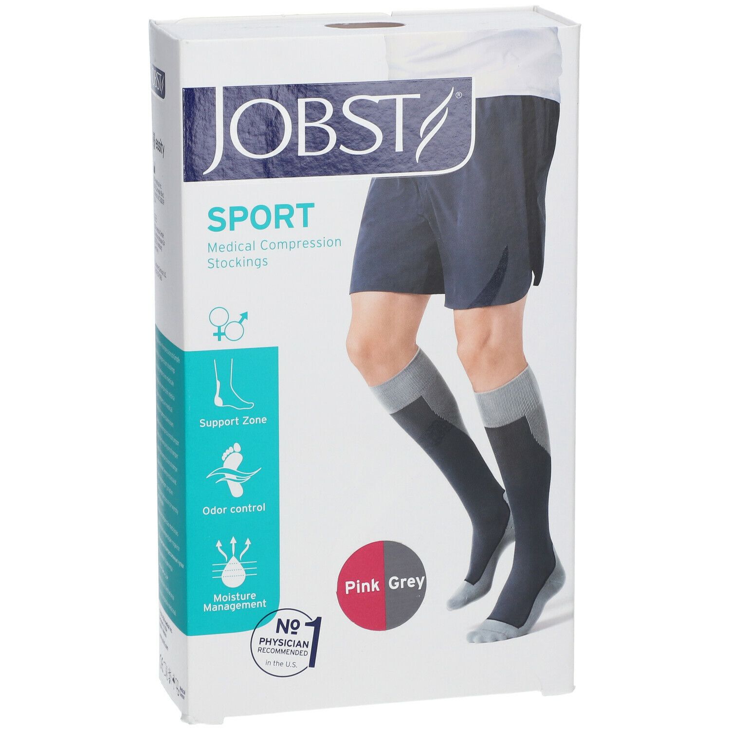 JOBST® Sport Chaussettes de Compression 15-20 AD Rose Small