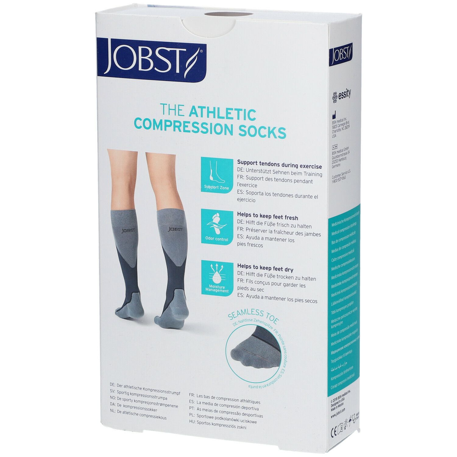 JOBST® Sport Chaussettes de Compression 15-20 AD Rose Medium