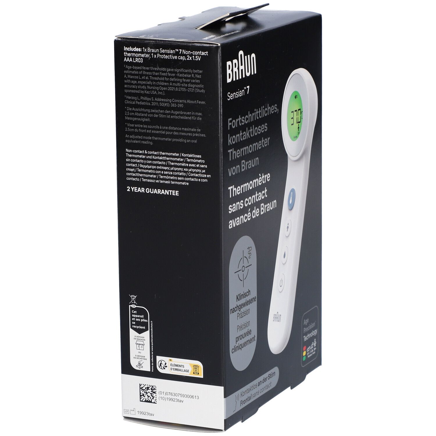 Braun Touch + No-Touch zonder Contact + Voorhoofdthermometer Age Precission BNT400