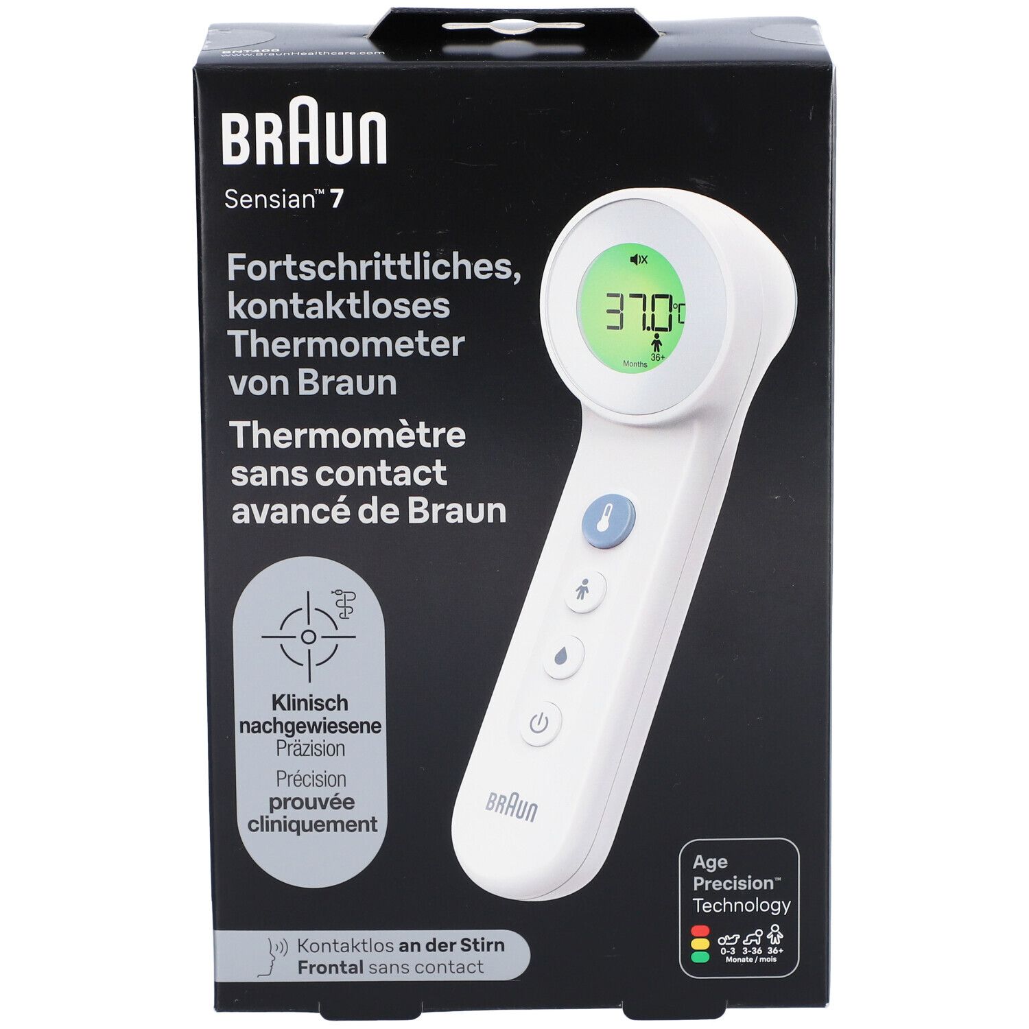 Braun Touch + No-Touch zonder Contact + Voorhoofdthermometer Age Precission BNT400