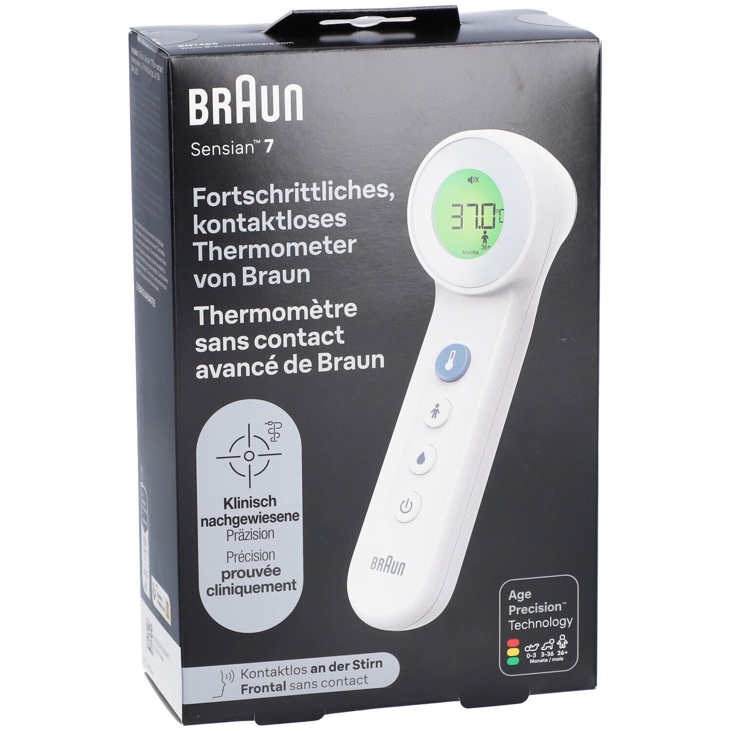 Braun Touch + No-Touch zonder Contact + Voorhoofdthermometer Age Precission BNT400