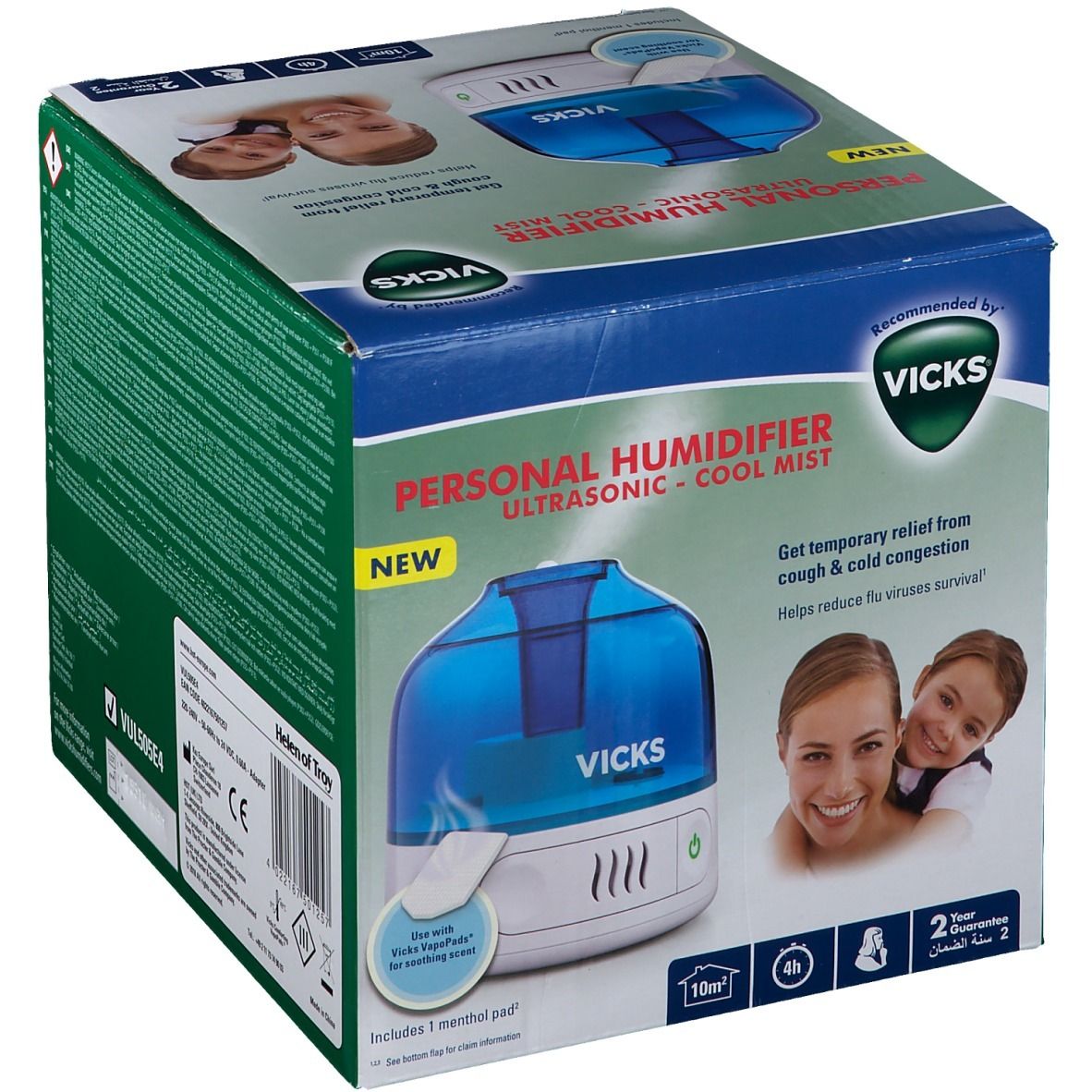 Vicks Luchtbevochtiger Ultrasonic-Cool Mist VUL505E4