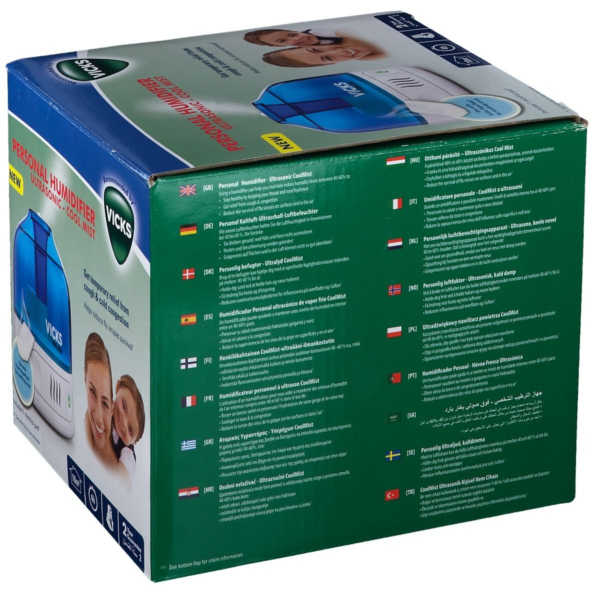 Vicks Luchtbevochtiger Ultrasonic-Cool Mist VUL505E4