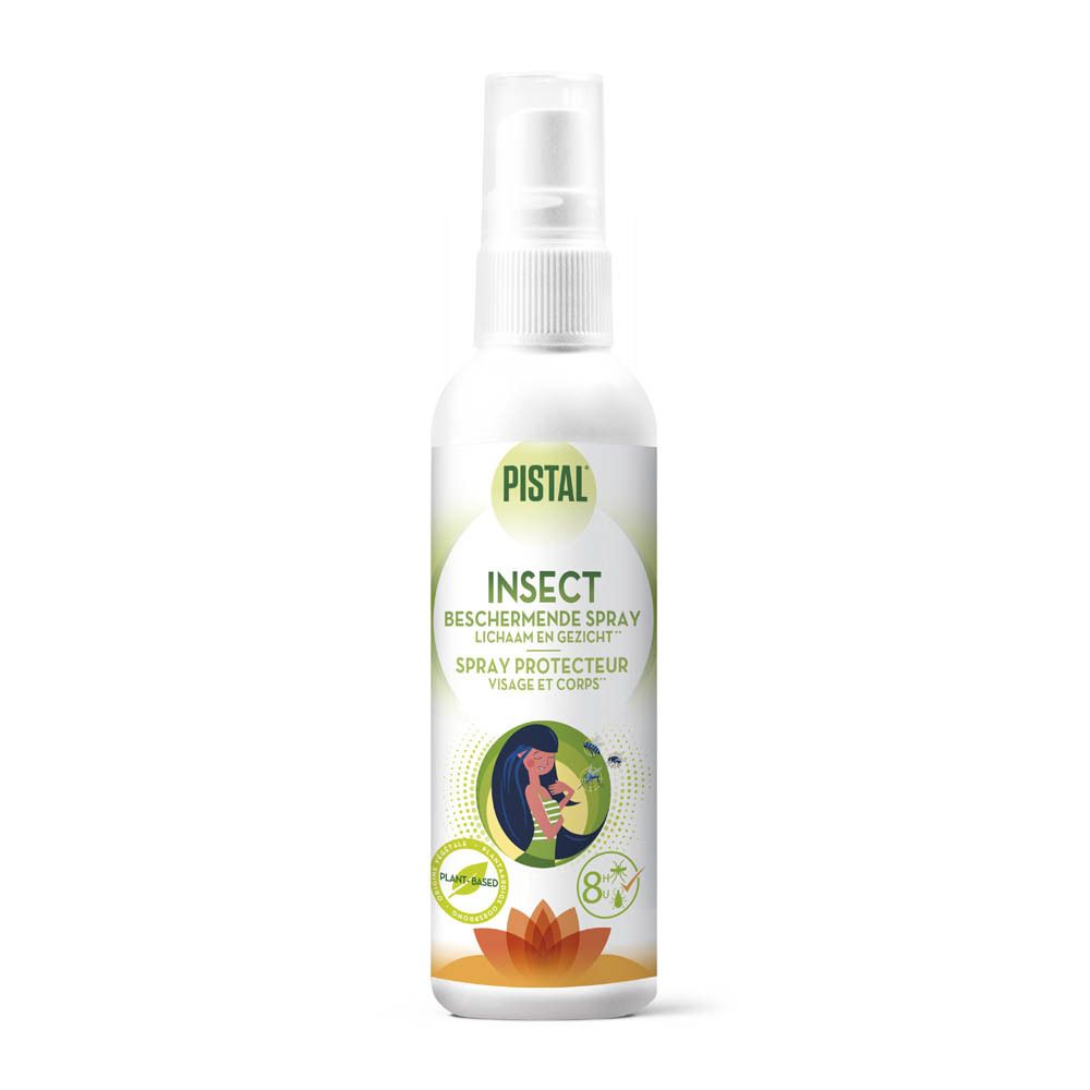 Pistal insectenspray, witte spuitfles met etiket, 70ml.