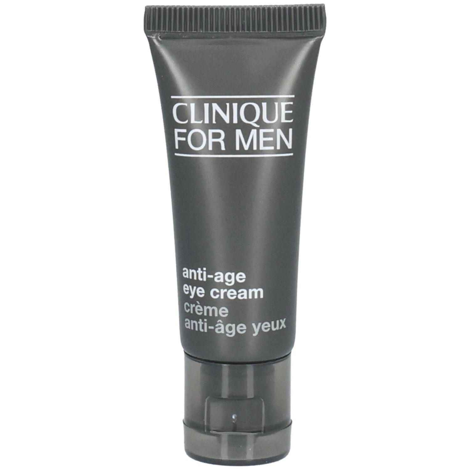 Crème anti-âge pour les yeux Clinique For Men dans un tube foncé avec capuchon.