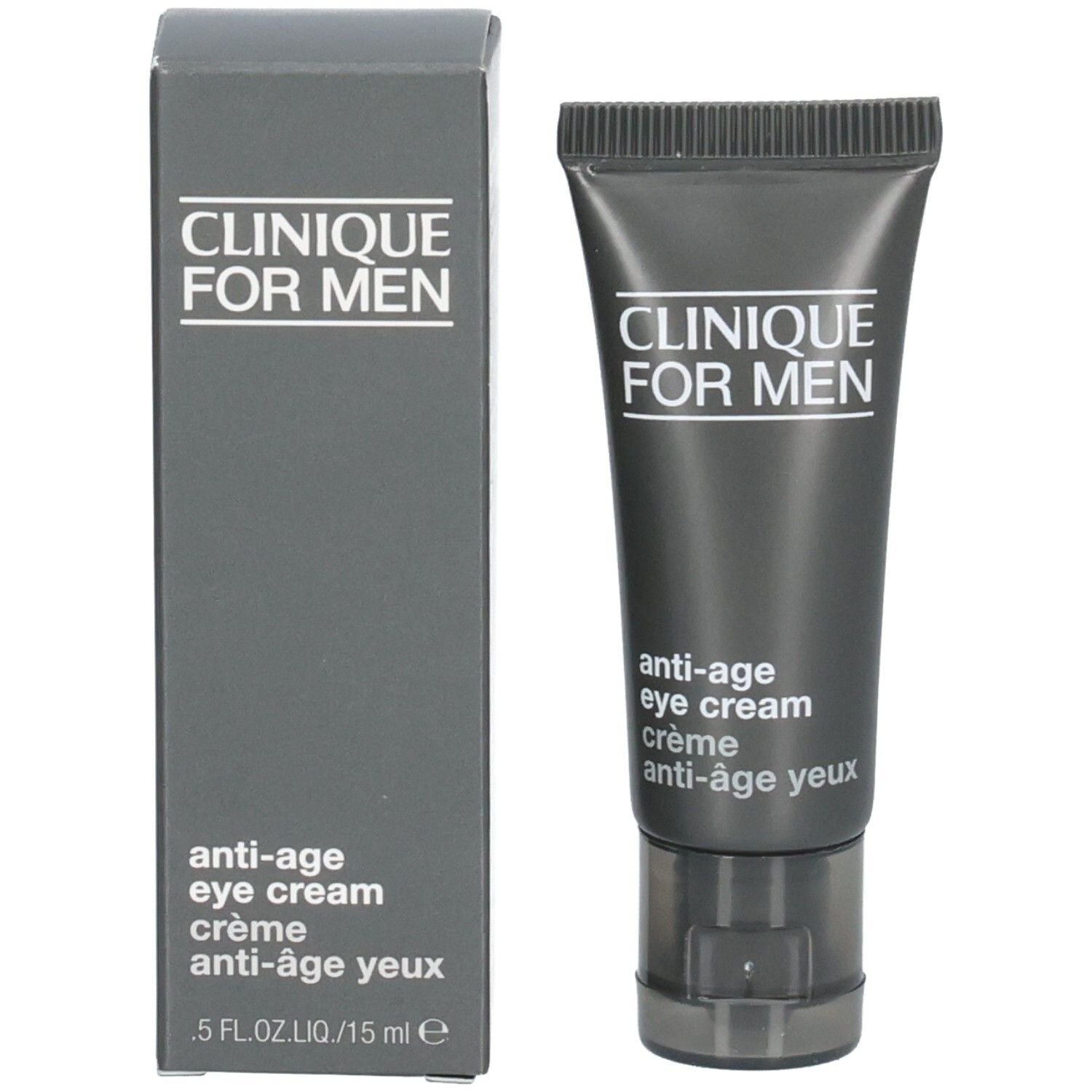 Tube et boîte de crème anti-âge pour les yeux Clinique For Men.