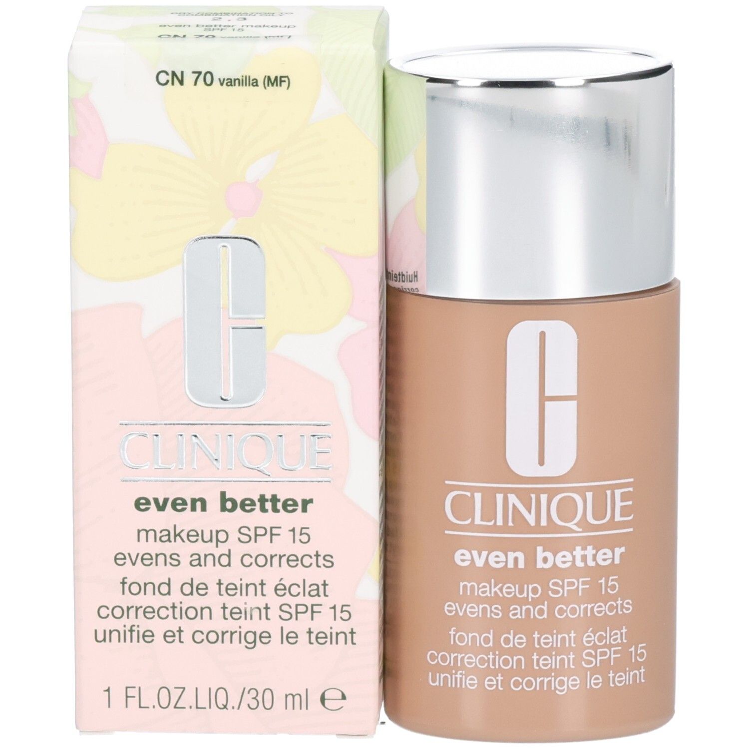 Clinique Even Better fond de teint SPF 15, teinte CN 70 Vanilla, 30 ml.