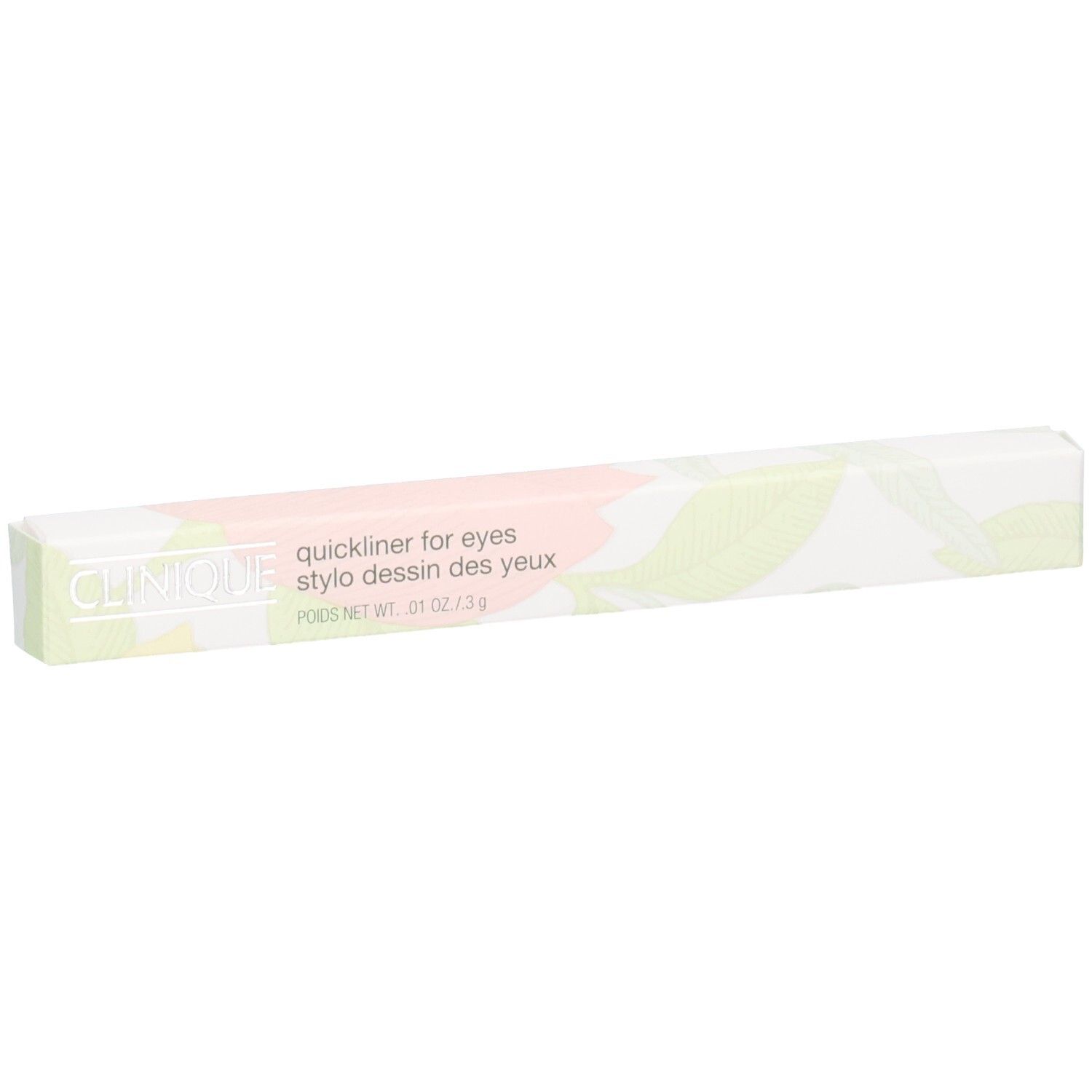 Emballage Clinique Quickliner for Eyes Smoky Brown, légèrement en biais de face.