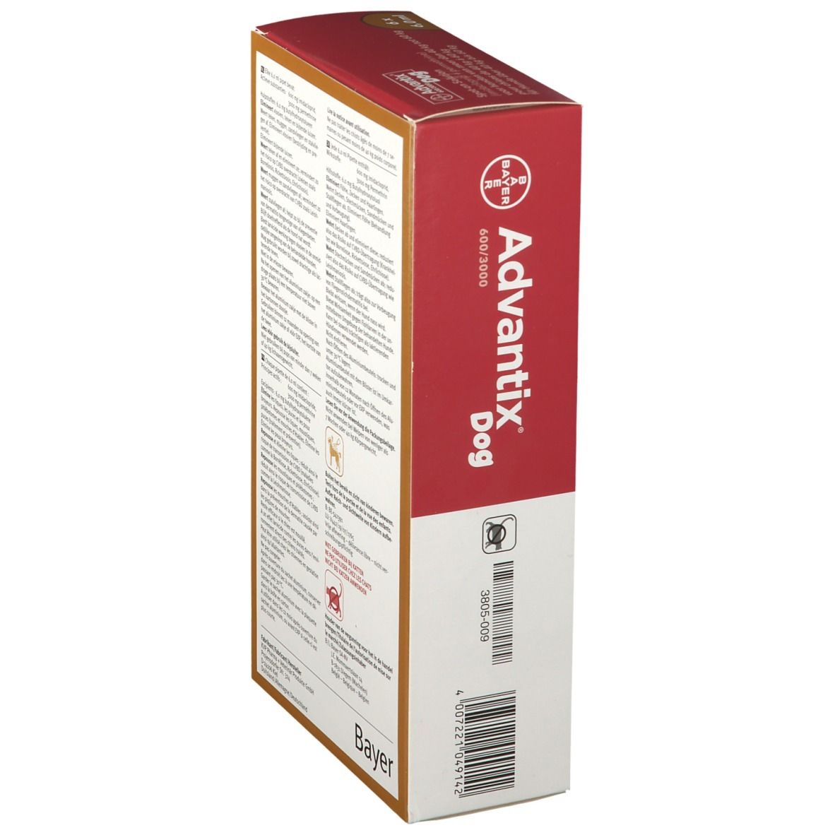 Advantix Spot-On 600/3000 Solution Chien 40<60KG