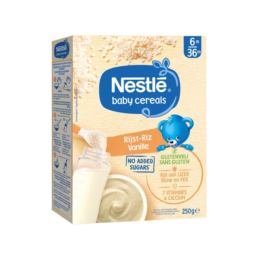 Nestlé® Baby Cereals Rijst Vanille Glutenvrij