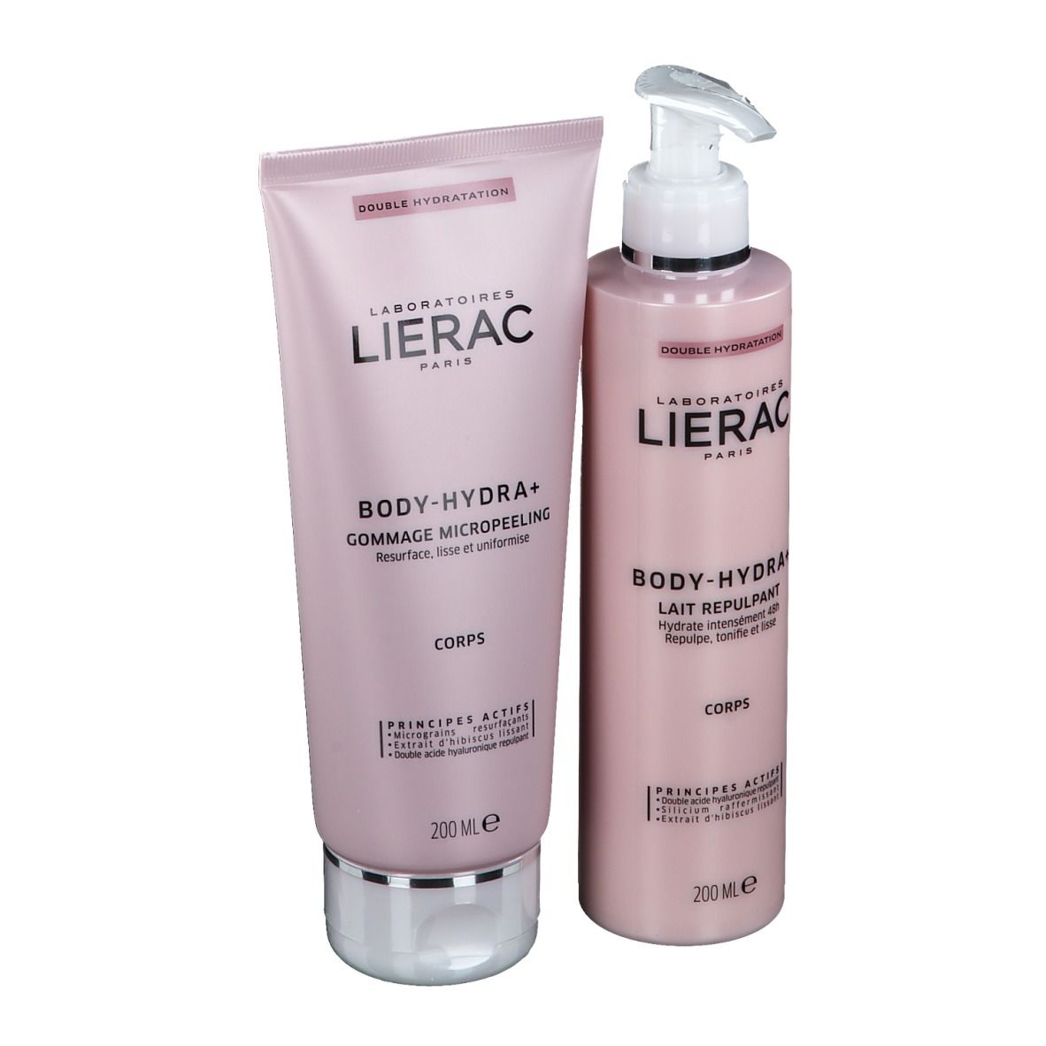 Lierac Body-Hydra+ Scrub Micropeeling + Hydraterende Bodylotion Duo