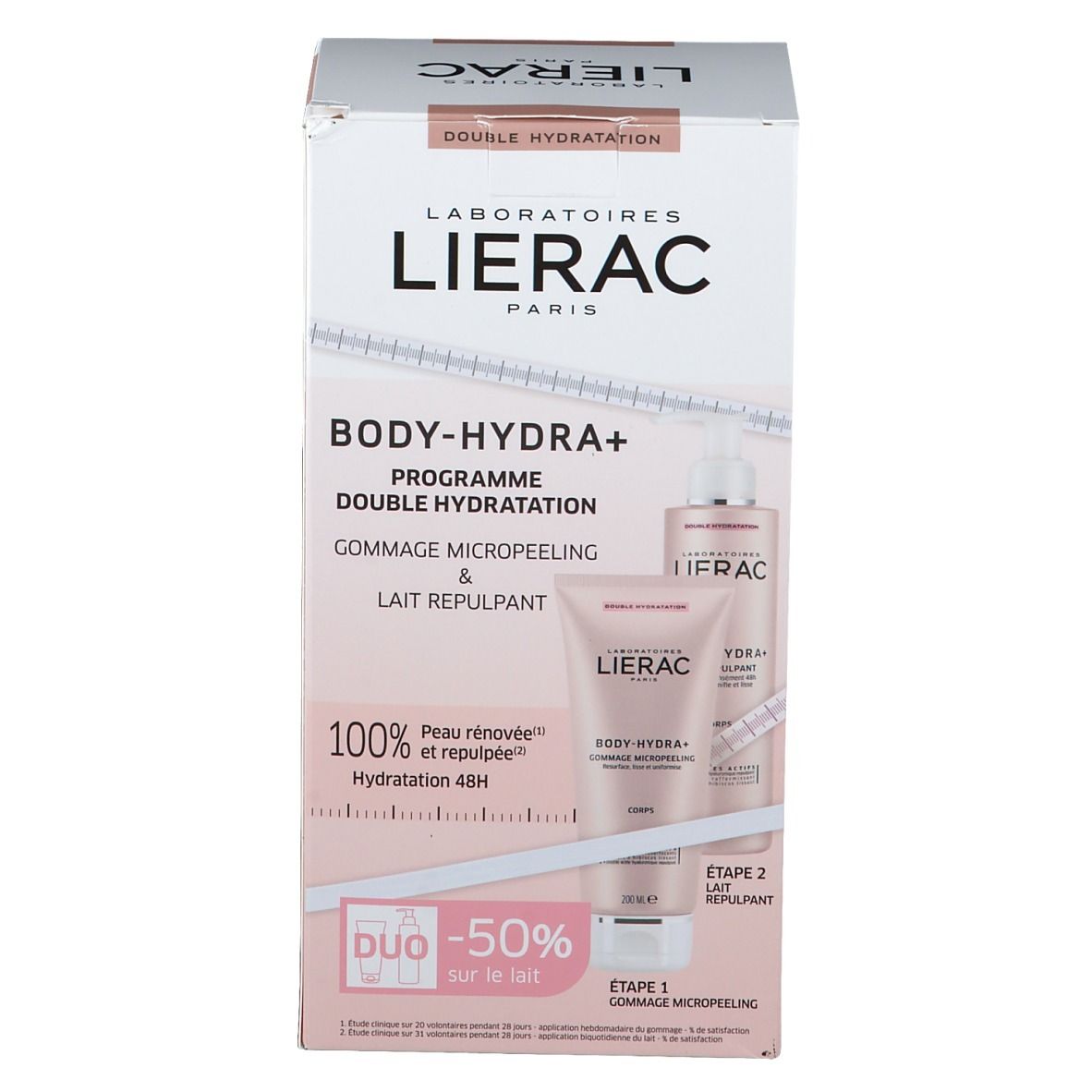 Lierac Body-Hydra+ Scrub Micropeeling + Hydraterende Bodylotion Duo