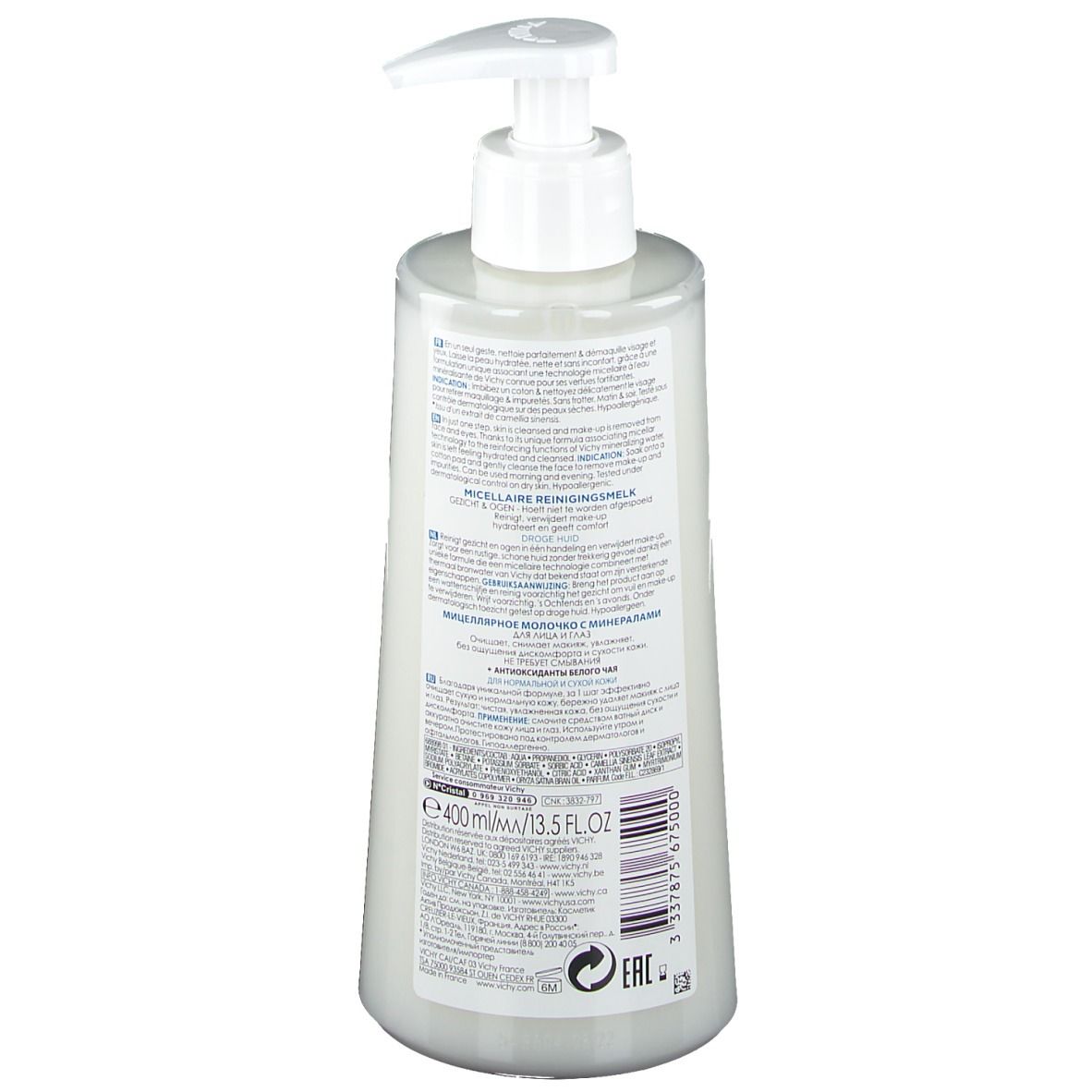 Vichy Pureté Thermale Minerale Micellaire Melk Droge Huid