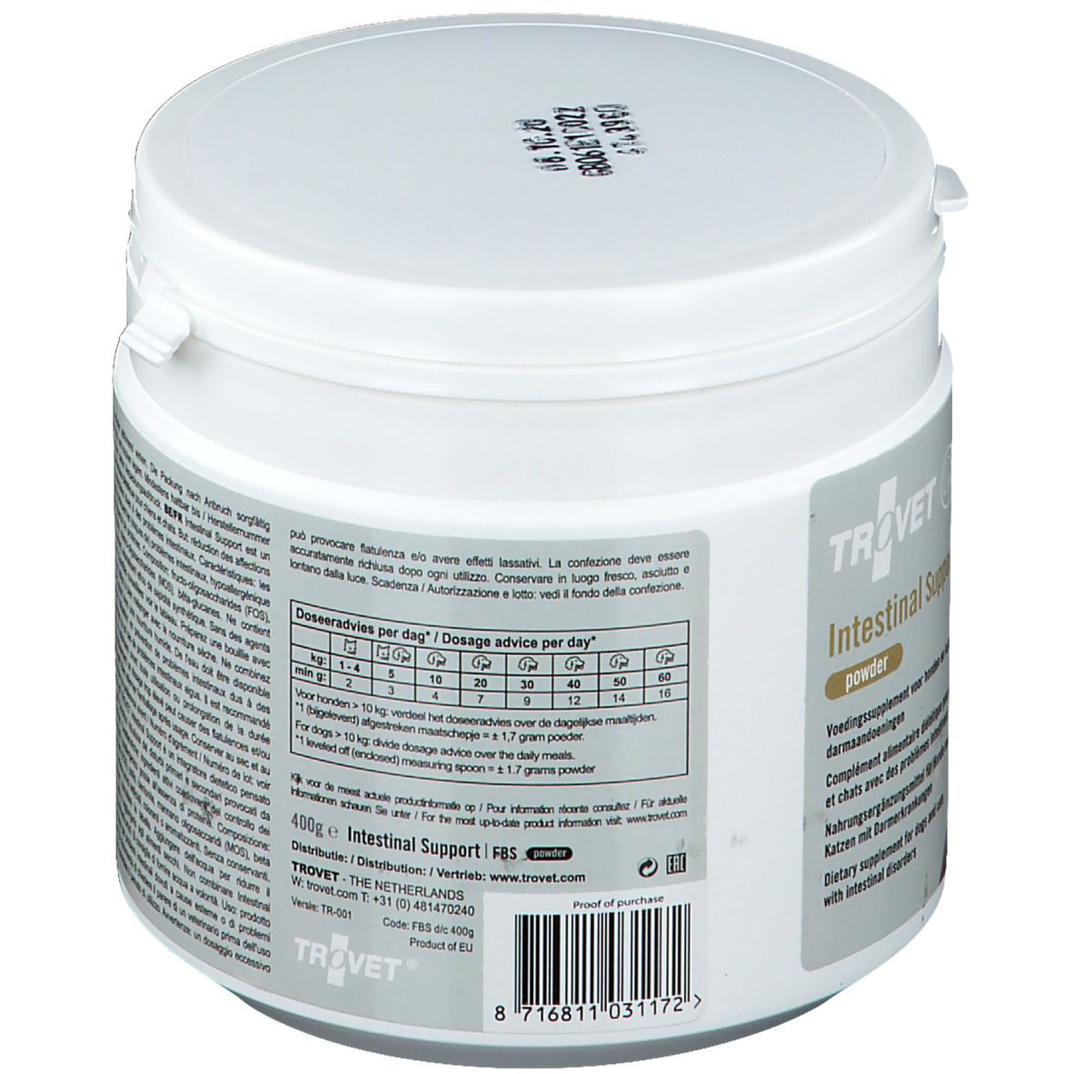 Trovet Intestinal Support FBS Hond en Kat