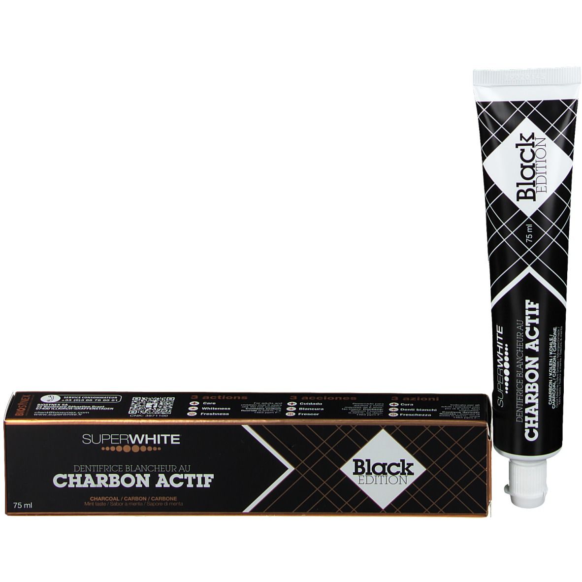 Superwhite Black Edition Tandpasta met Actieve Kool