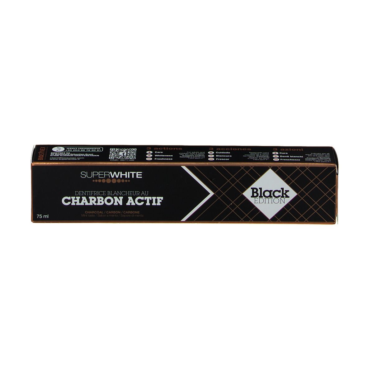Superwhite Black Edition Tandpasta met Actieve Kool