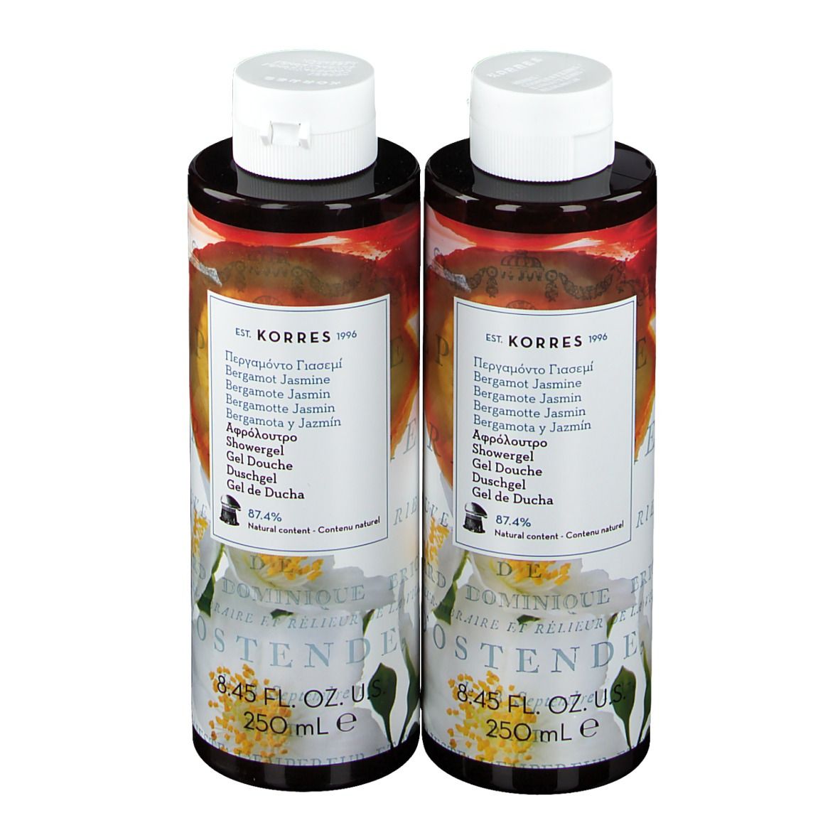 Korres Bergamote Jasmin Gel Douche 1+1 GRATUIT