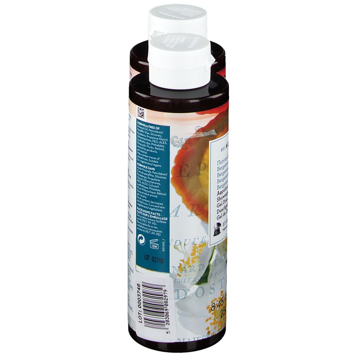 Korres Bergamote Jasmin Gel Douche 1+1 GRATUIT