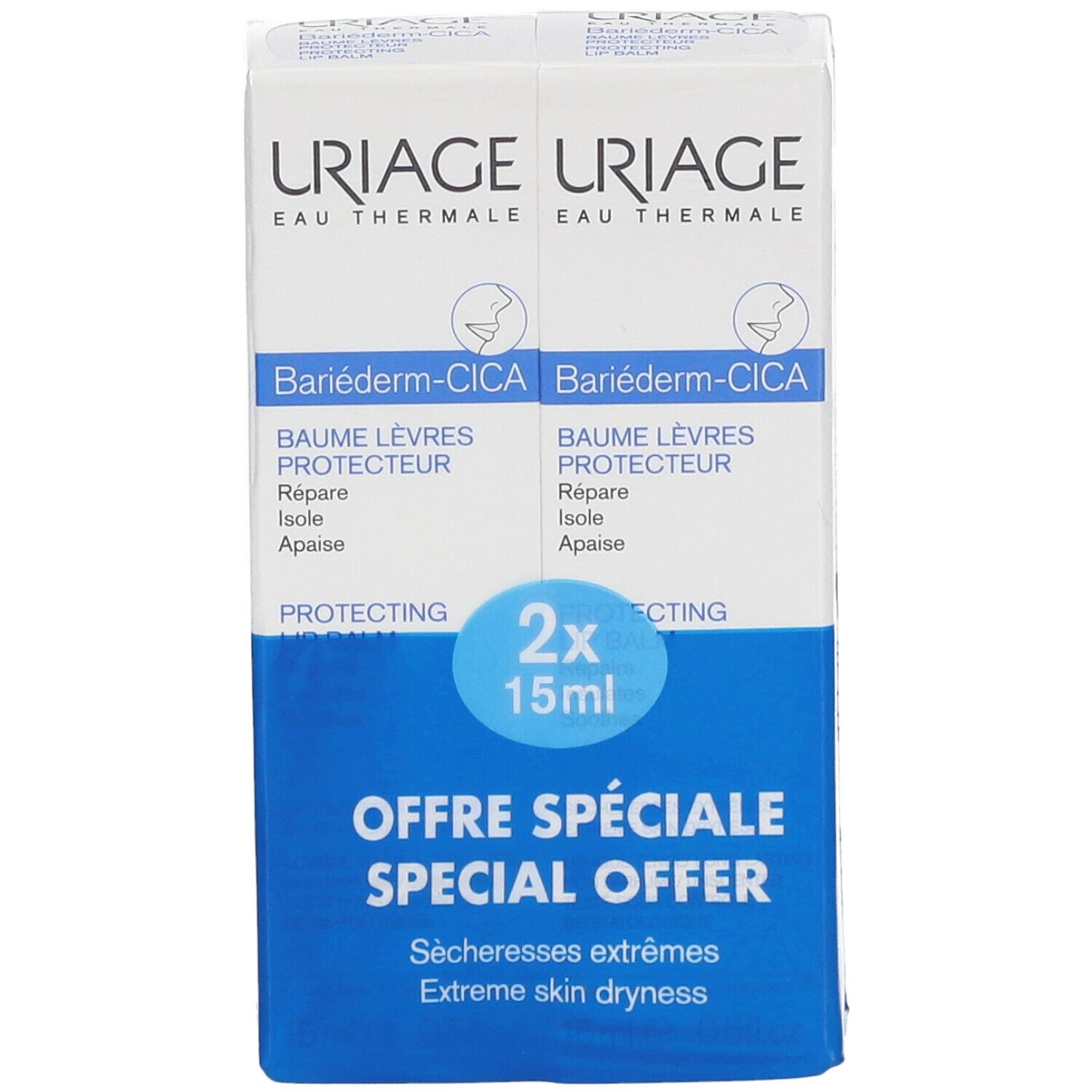 Uriage Bariéderm Cica-Lips Beschermende Balsem DUO