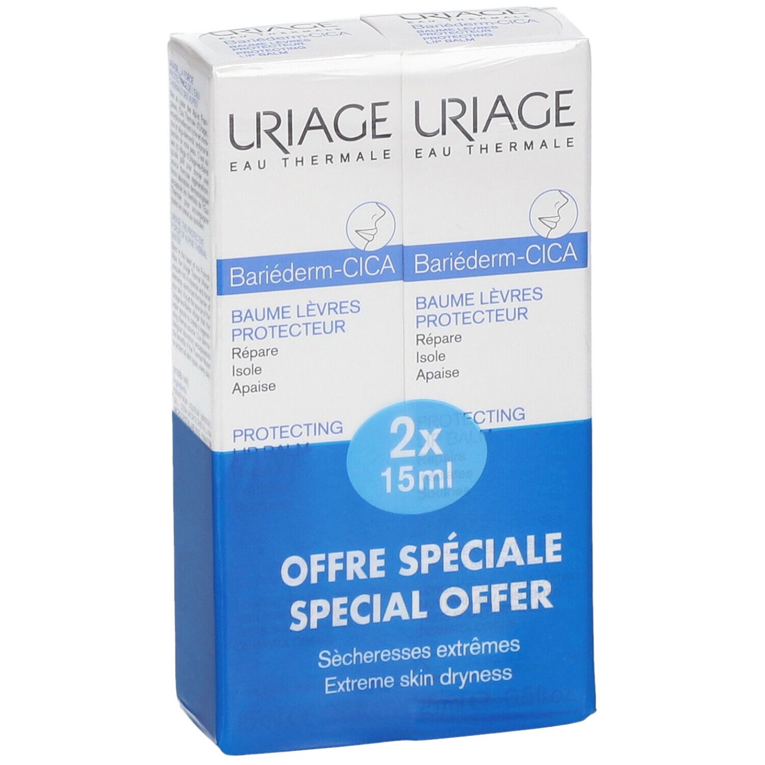 Uriage Bariéderm Cica-Lips Beschermende Balsem DUO