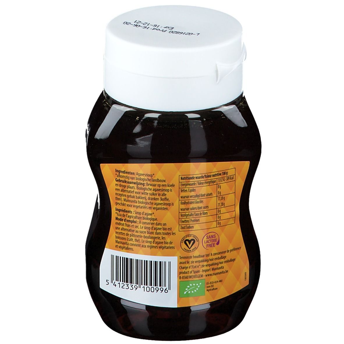 Mannavital Sirop d'Agave Bio