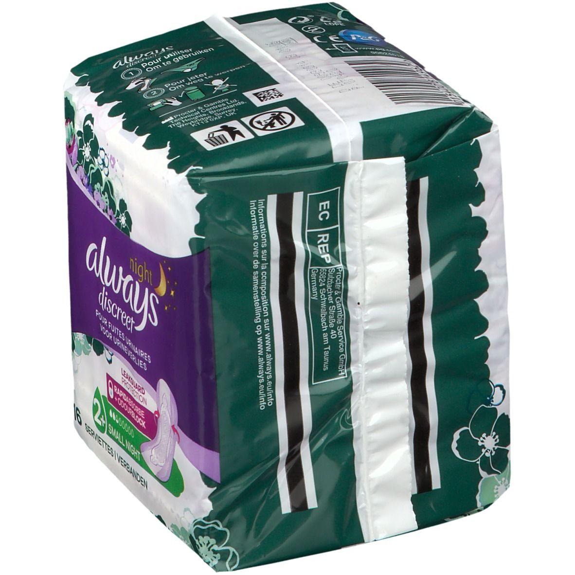 Always Discreet Serviettes pour Fuites Urinaires Small Plus