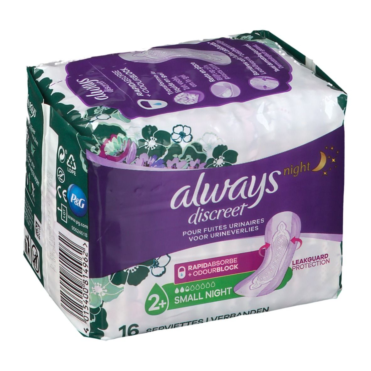 Always Discreet Serviettes pour Fuites Urinaires Small Plus