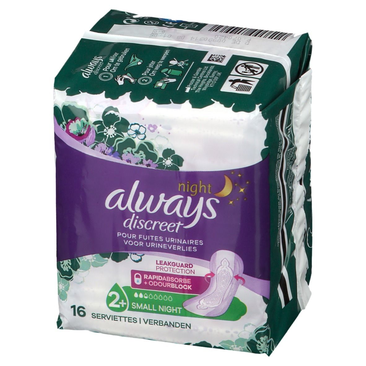 Always Discreet Serviettes pour Fuites Urinaires Small Plus
