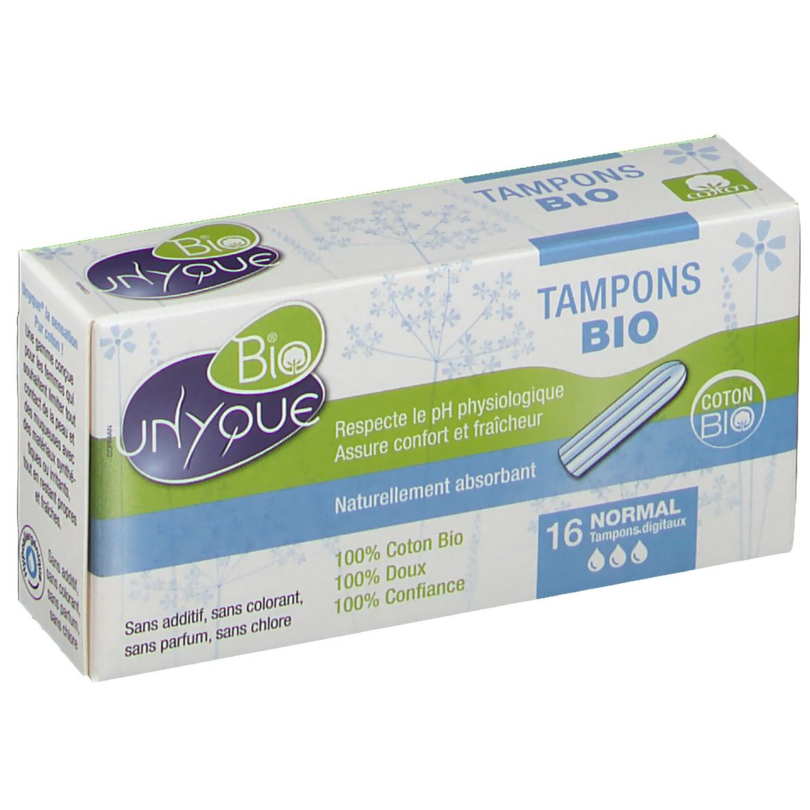 Unyque Tampon zonder Inbrenghuls - Normal - 100% Biologische Katoen