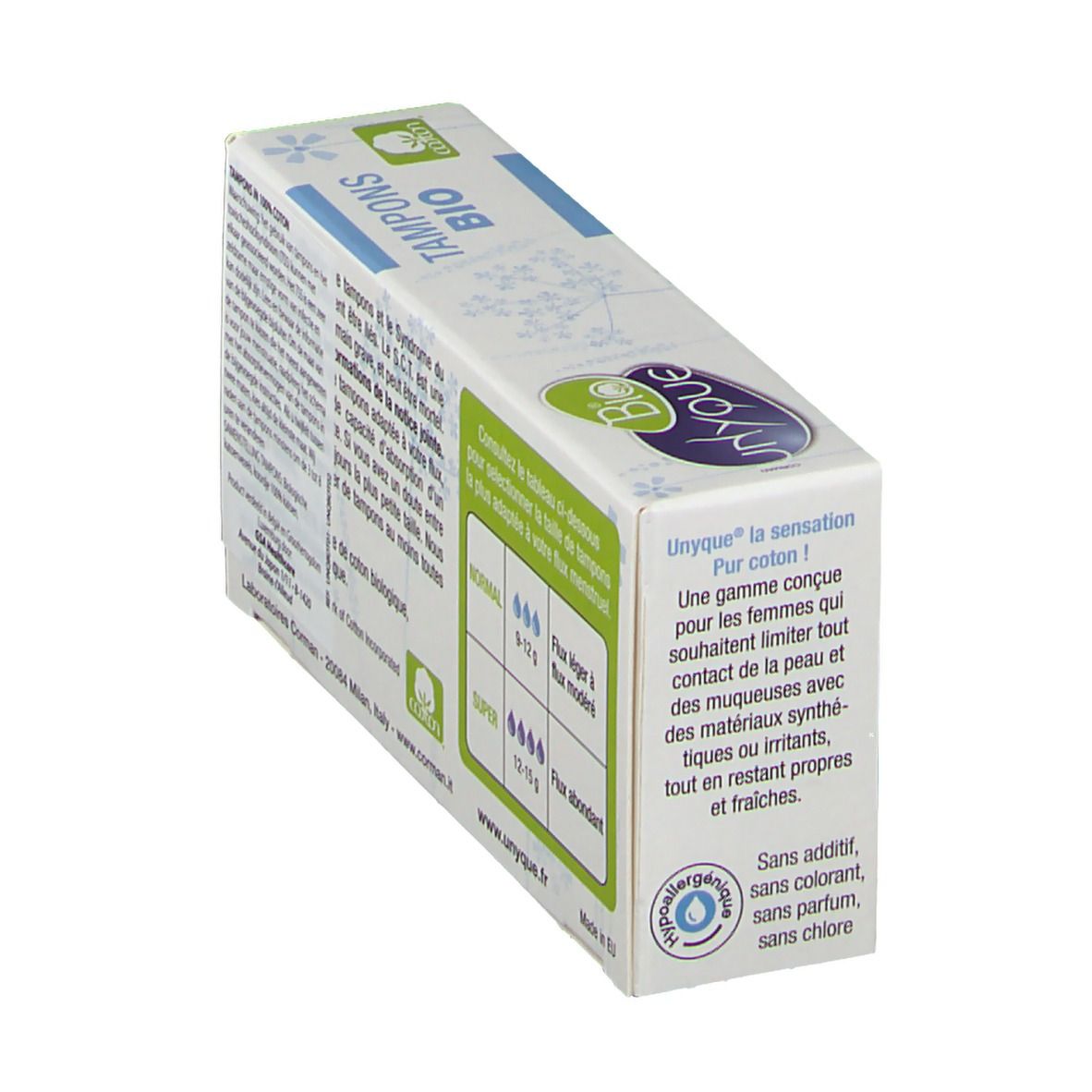 Unyque Tampon zonder Inbrenghuls - Normal - 100% Biologische Katoen