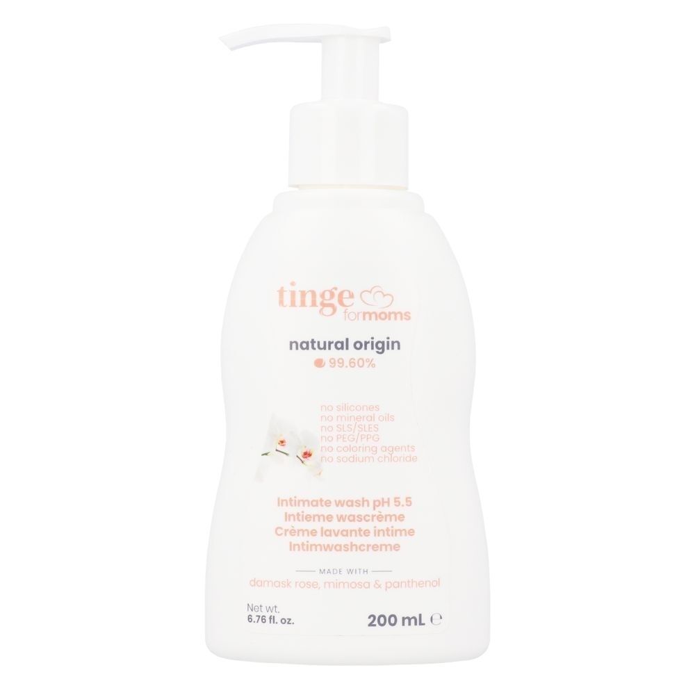 Tinge for Moms Intieme wascrème met pompdispenser, 200 ml.