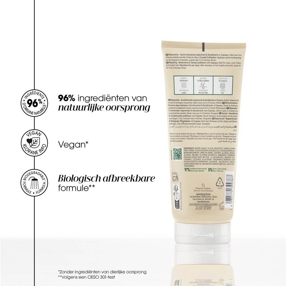Klorane conditioner met biologische Cupuaçu boter voor zeer droog haar.
