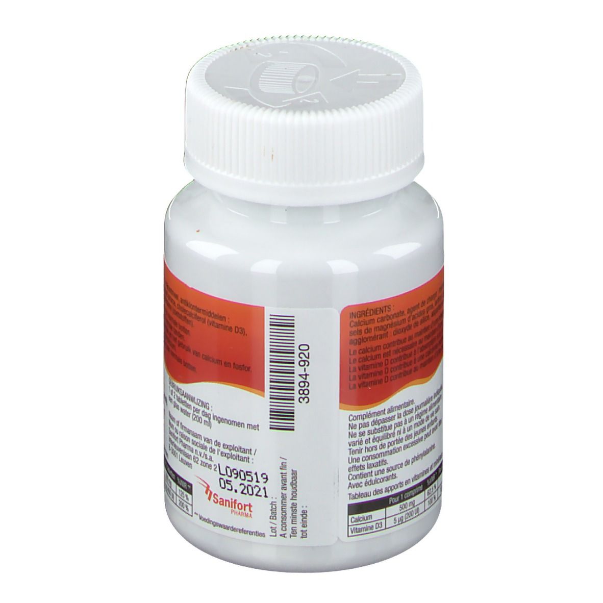 Calcivid 500mg/200ie Orange Chew