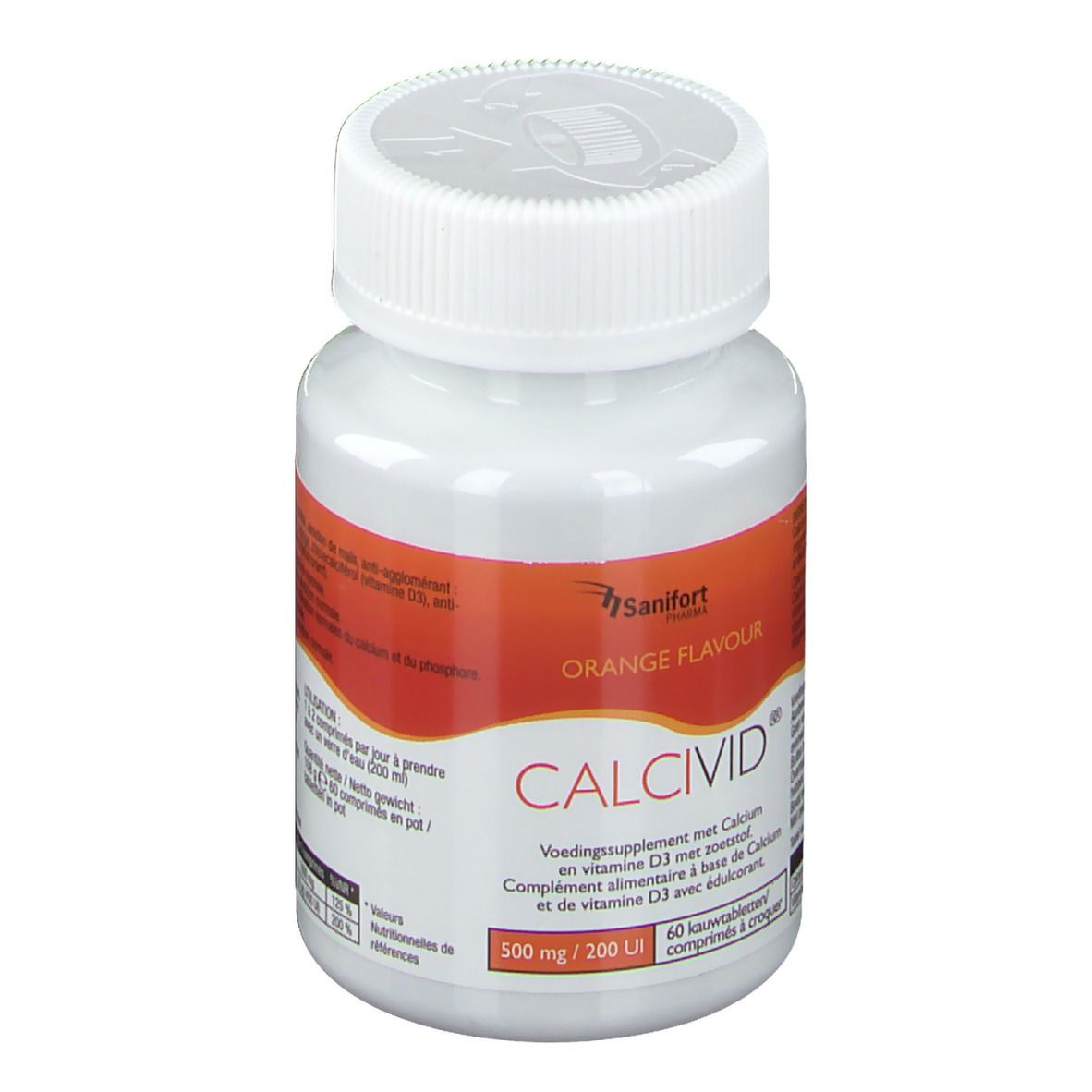 Calcivid 500mg/200ie Orange Chew