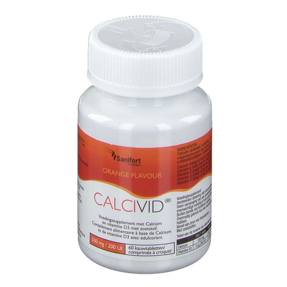 Calcivid 500mg/200ie Orange Chew