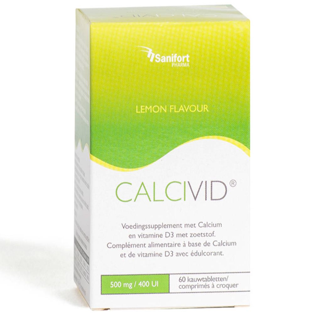 Calcivid 500mg/400ie Lemon Chew