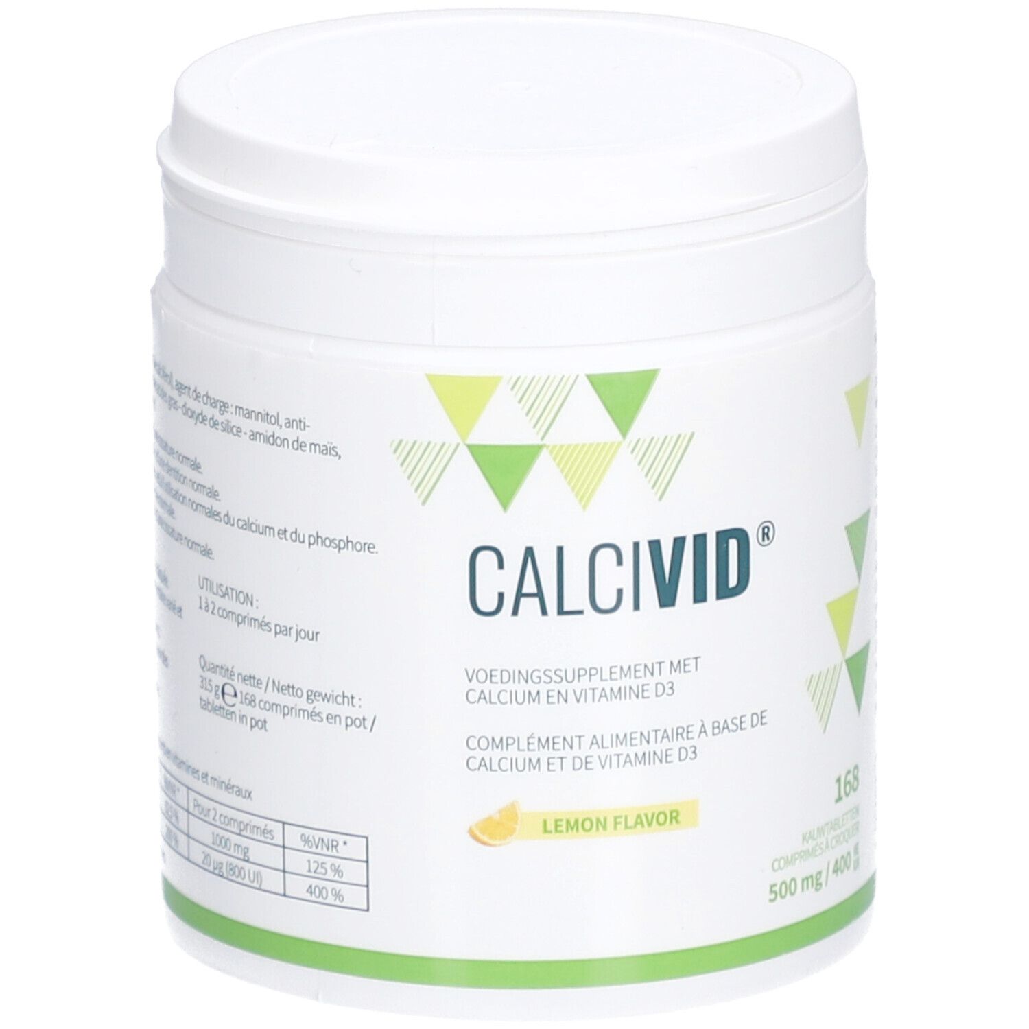 Calcivid 500mg/400ie Lemon Comprimés à Croquer