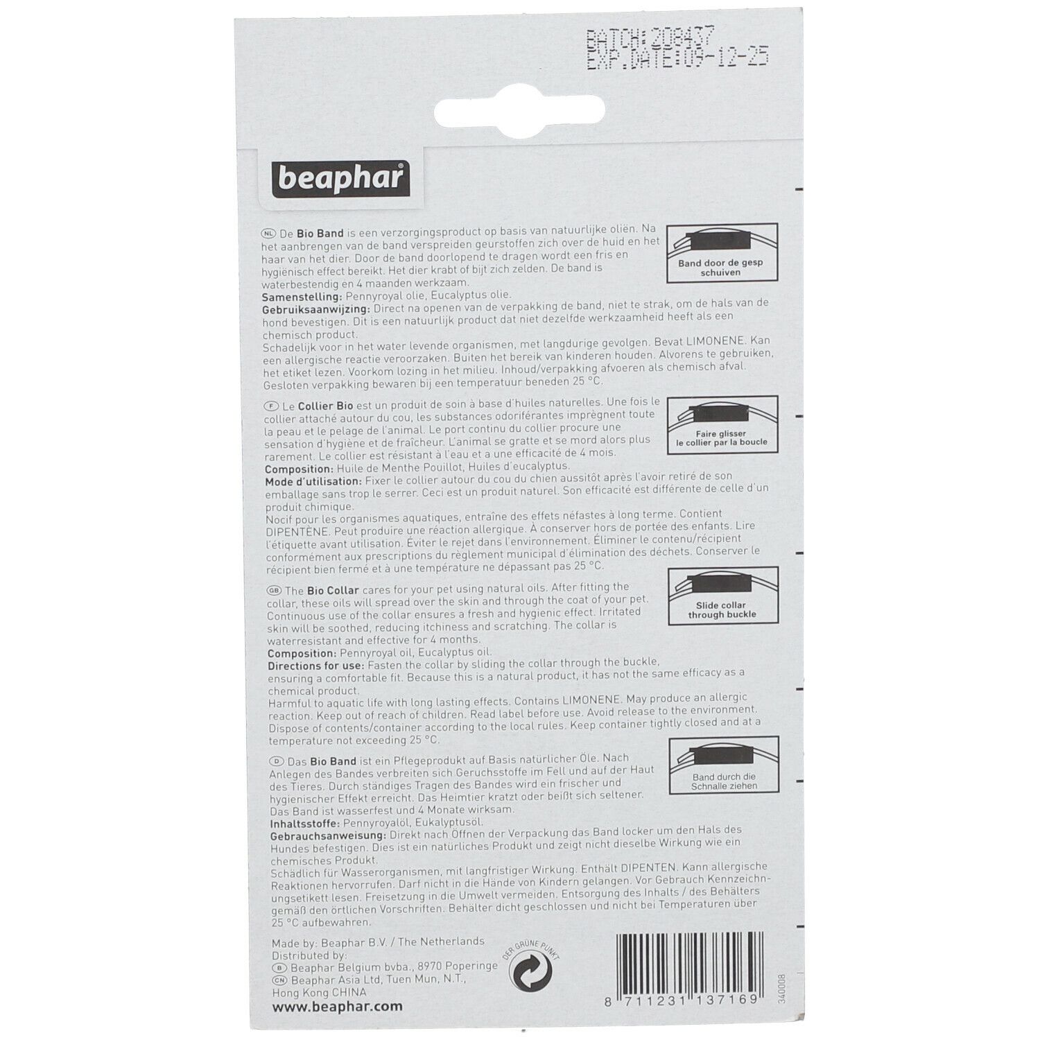 Beaphar® Bioband Hond Lavendel