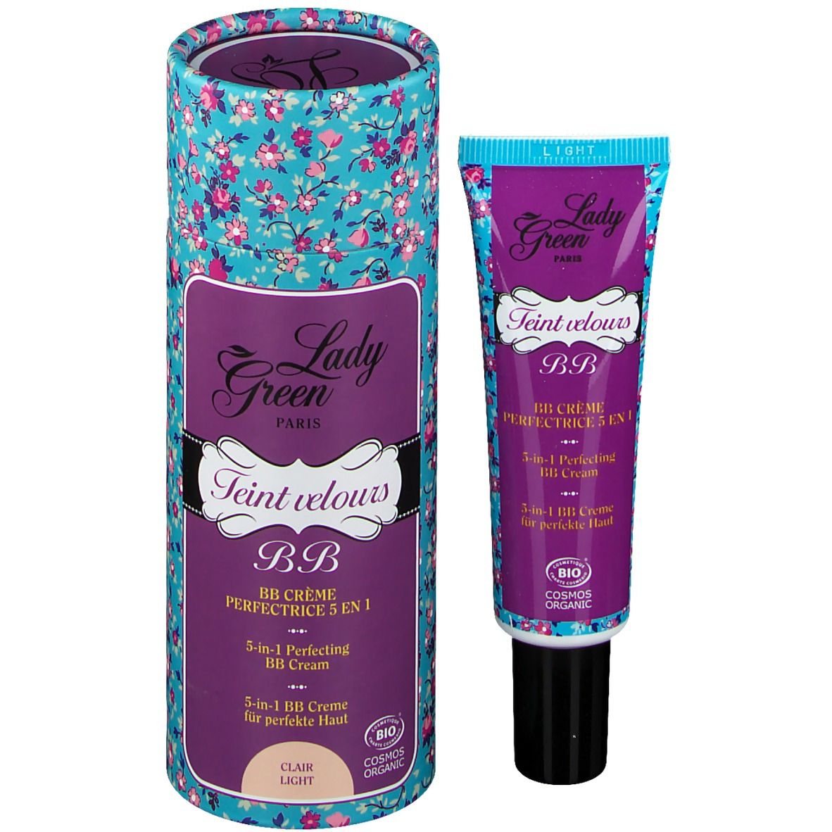 Lady Green Teint Velours Crème Perfectrice 5-en-1 BB Claire Bio