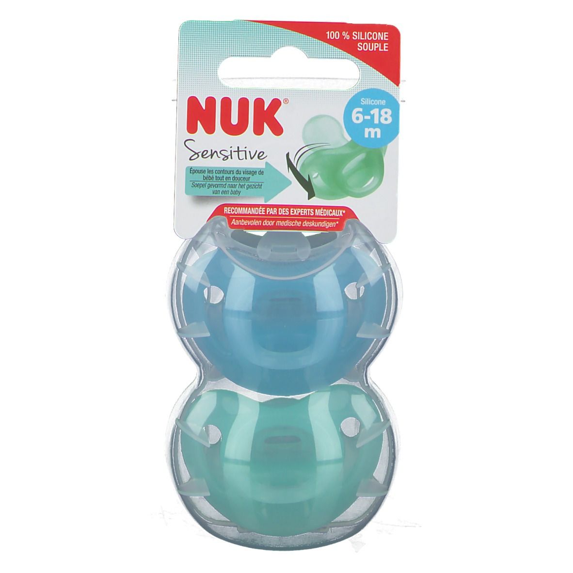 NUK Fopspeen Sensitive Jongen 6-18 Maanden