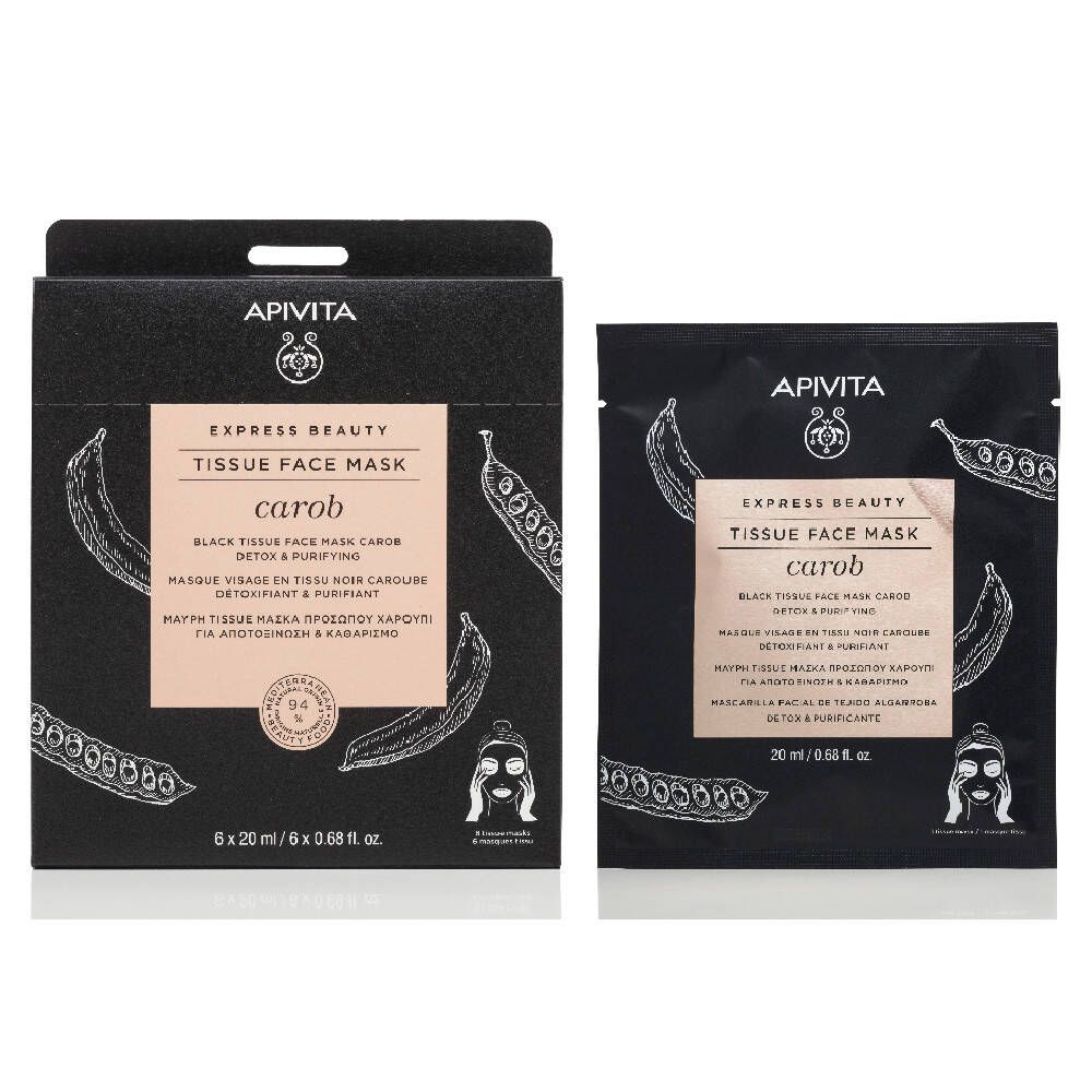 Apivita Express Beauty Tissue Masque Facial Caroube