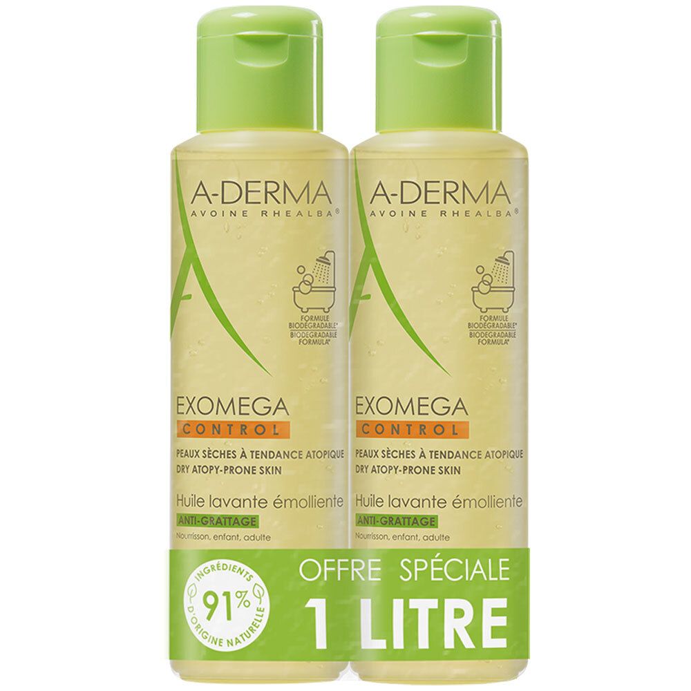 A-Derma Exomega Control Emolliërende Reinigingsolie DUO