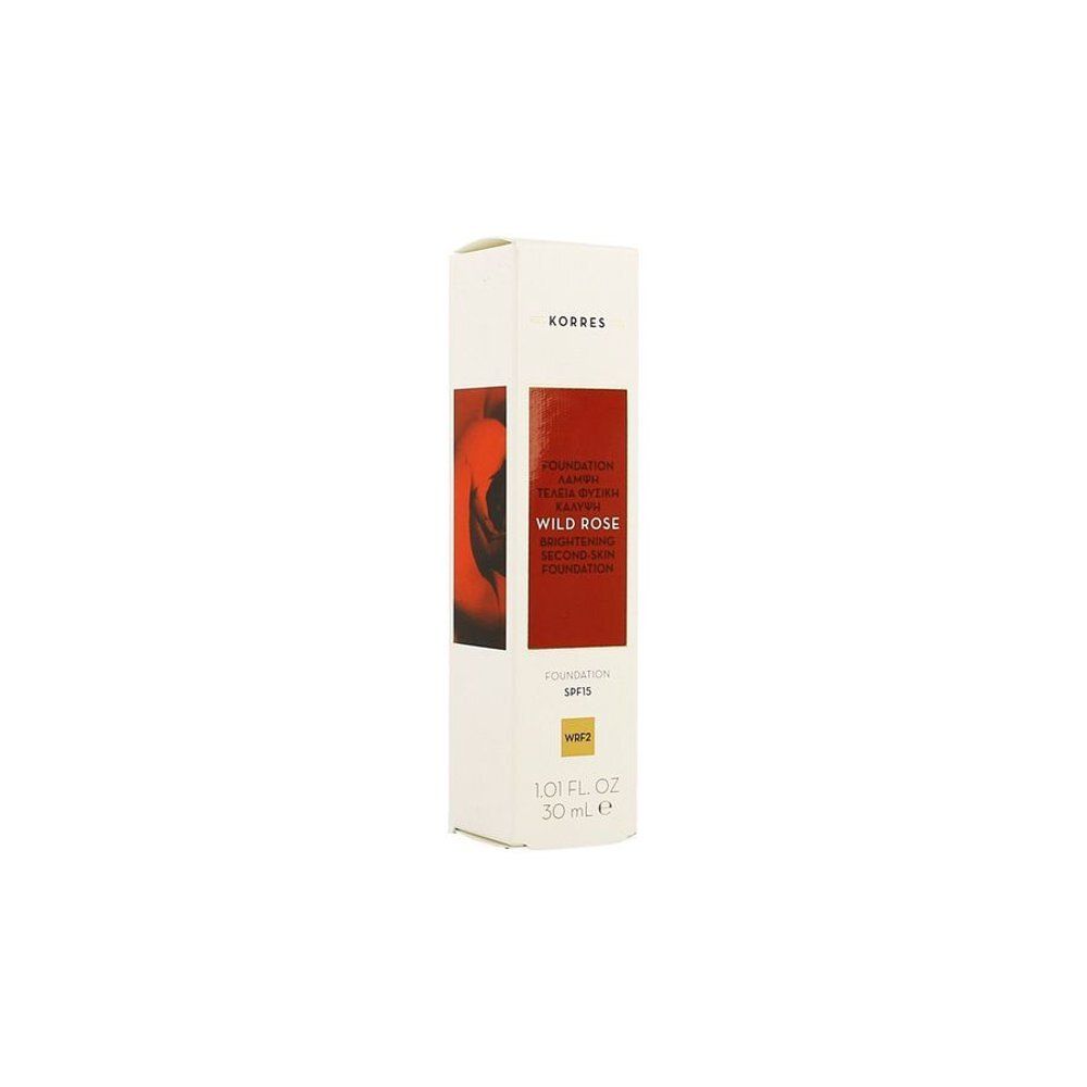 Flacon de fond de teint Korres Wild Rose. Teint clair, SPF15.