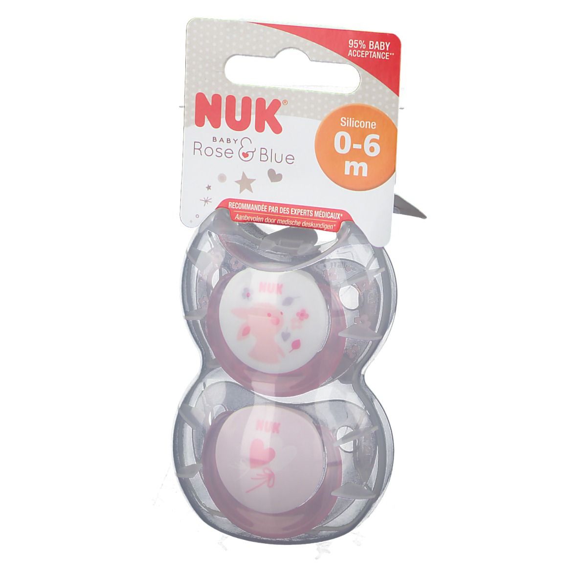 NUK Fopspeen Blauw/Roze - Roze 0-6 Maanden