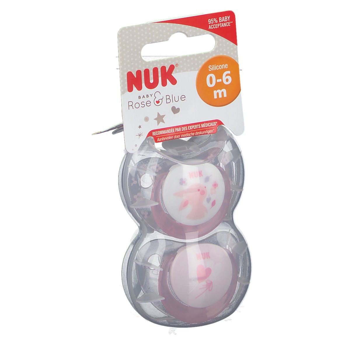 NUK Fopspeen Blauw/Roze - Roze 0-6 Maanden