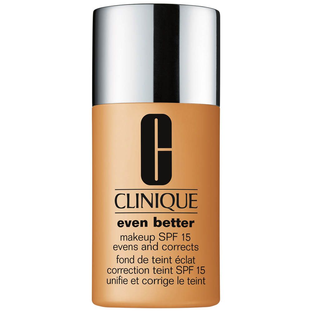 Clinique Even Better Makeup SPF 15 in een oranje flesje met zilveren dop.