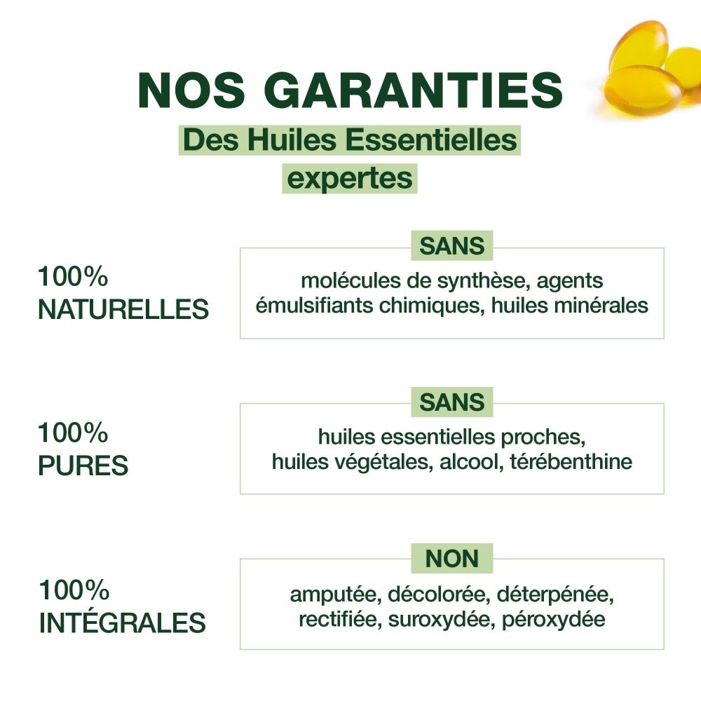 Boîte de gélules Pranarôm. Inscription: Voies Respiratoires 1, Oleocaps+. Certification Bio. 30 gélules.